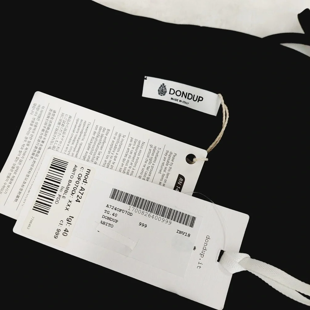 NEW Dondup Black Sleeveless Bow Neck Maxi Shift Dress P1878 - Picture 6 of 10